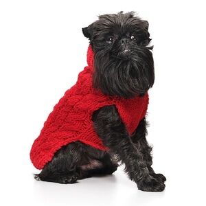 LOVE THY BEAST Red Cableknit Sweater